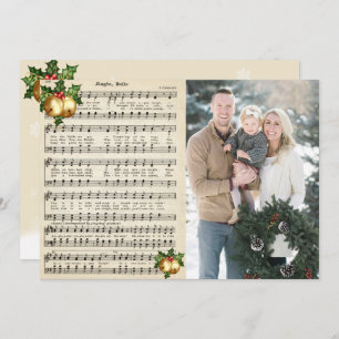 Jingle Bells Christmas Carol Photo Holiday Card