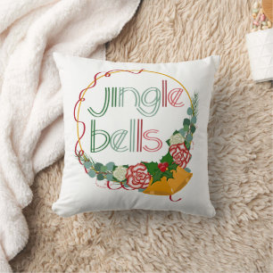 Jingle Bells Christmas Decorative Pillow
