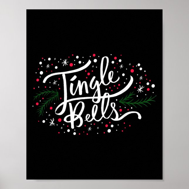 Jingle Bells Christmas Design For Men Women, Boys, Poster (Front)