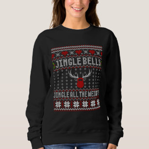 Jingle Bells Christmas Fitness Kettle Bell Workout Sweatshirt