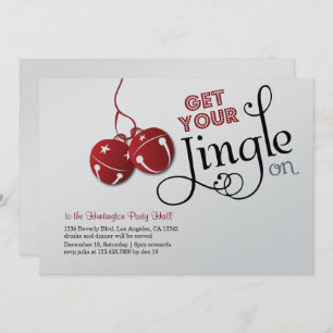 Jingle Bells Christmas Holiday Invitation card