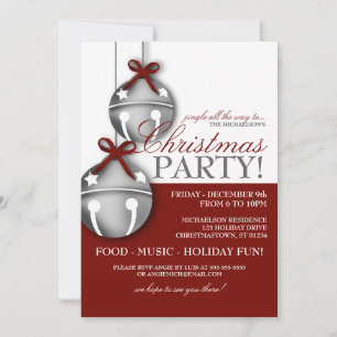Jingle Bells Christmas Party Invitation