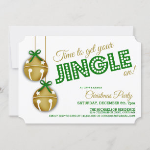 Jingle Bells Christmas Party Invitation
