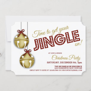 Jingle Bells Christmas Party Invitations