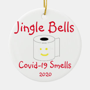 Jingle Bells, Covid-19 Smells Christmas Ceramic Ornament