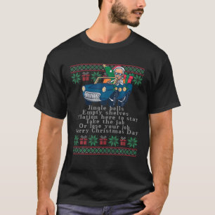Jingle Bells Empty Shelves Biden Ugly Christmas Sw T-Shirt