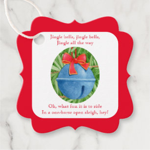 JINGLE BELLS Fancy Square Favour/Gift Tags II