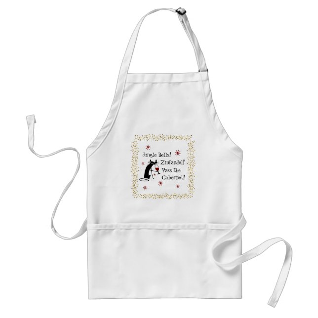 Jingle Bells Funny Christmas Wine Quote Standard Apron (Front)