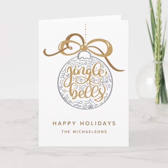 Jingle Bells | Happy Holidays Card (Front)