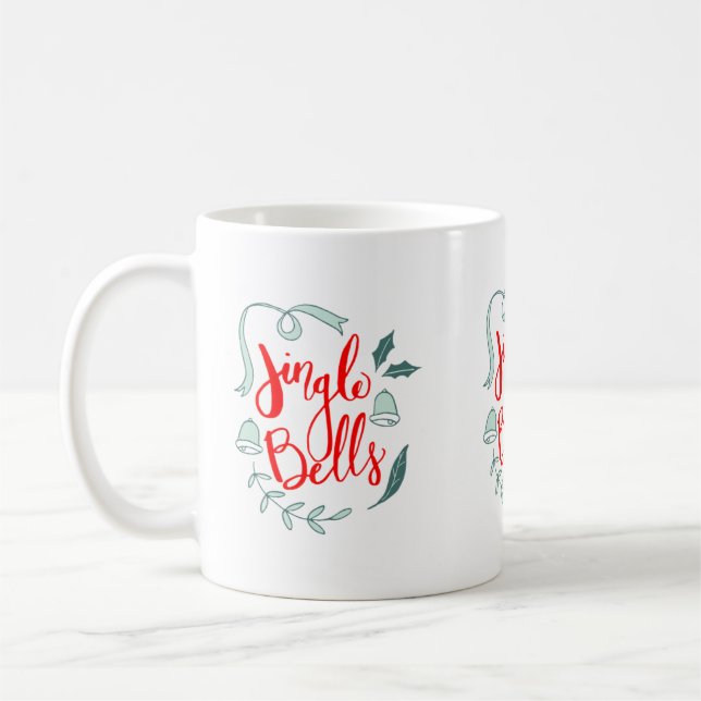 Jingle Bells Holiday Coffee Mug (Left)