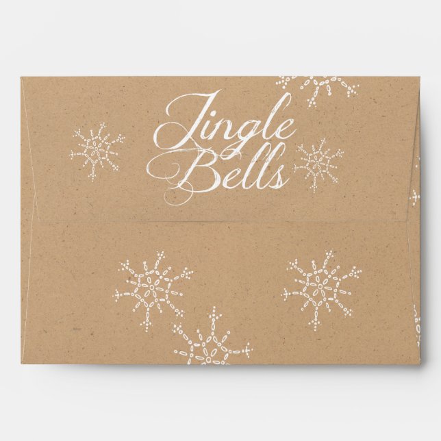 Jingle Bells Holly Holidays Christmas Envelope (Back (Top Flap))