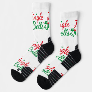 Jingle Bells Image Printed trouser socks-bootee Socks