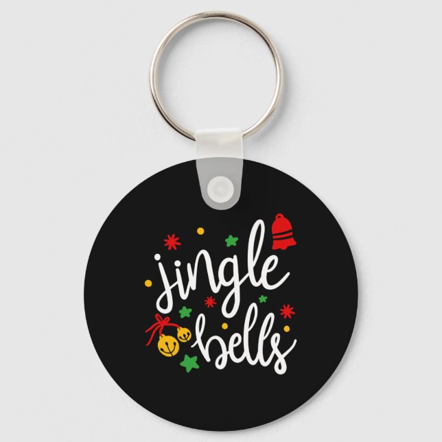 Jingle Bells Jingle All The Way Xmas Gift Christma Key Ring (Front)