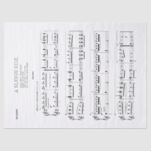 Jingle Bells Music Holiday Tissue Decoupage Paper 