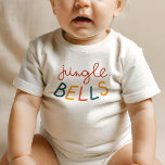 Jingle Bells My first Christmas  Baby T-Shirt<br><div class="desc">Noel Christmas Handlettering Minimal Elegant</div>