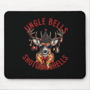 Jingle Bells Shotgun Shells Funny Hunting Hunter Mouse Pad