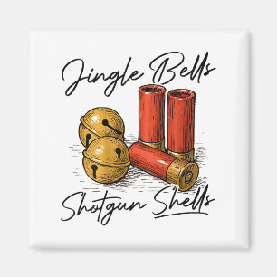 Jingle Bells Shotgun Shells (on Back) Magnet