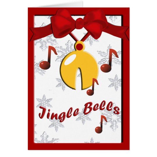 Jingle Bells Sleigh Bells Greeting Card
