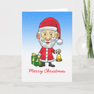Jingle Bells with Santa Photo Christmas Card