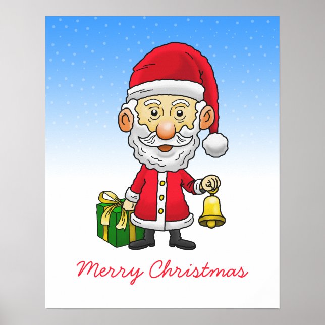 Jingle Bells with Santa Poster (Front)