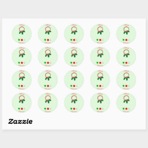 Jingle Bells Wreath Envelope Seals