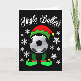 Jingle Byllers Christmas Soccer Footbyll Elf  Card