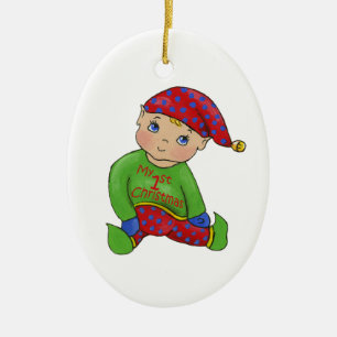 Jingle Elves "ItsyBitsy" Ceramic Tree Decoration