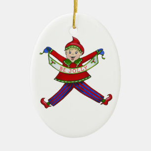 Jingle Elves "Jolly" Ceramic Tree Decoration