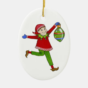 Jingle Elves "Skippy" Ceramic Tree Decoration