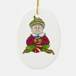 Jingle Elves "Stitch" Ceramic Tree Decoration
