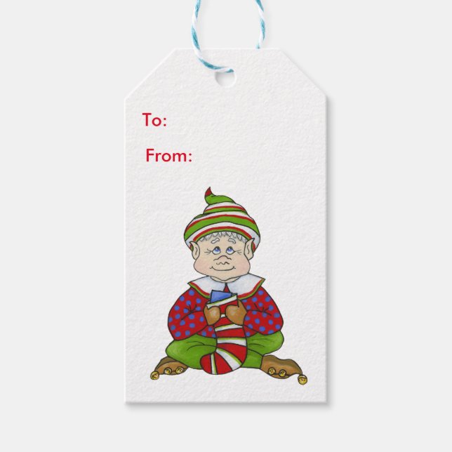 Jingle Elves (Stitch) Gift Tags (Front)
