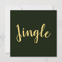 JINGLE Festive Script Rich Forest Green Background