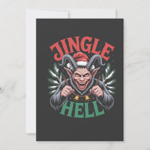 Jingle Hell Christmas Krampus Evil Xmas  Holiday Card