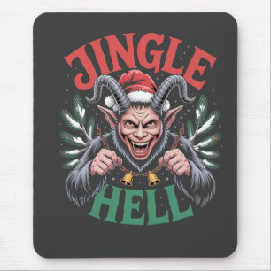 Jingle Hell Christmas Krampus Evil Xmas Mouse Pad