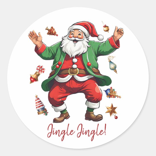 Jingle Jingle! Classic Round Sticker (Front)
