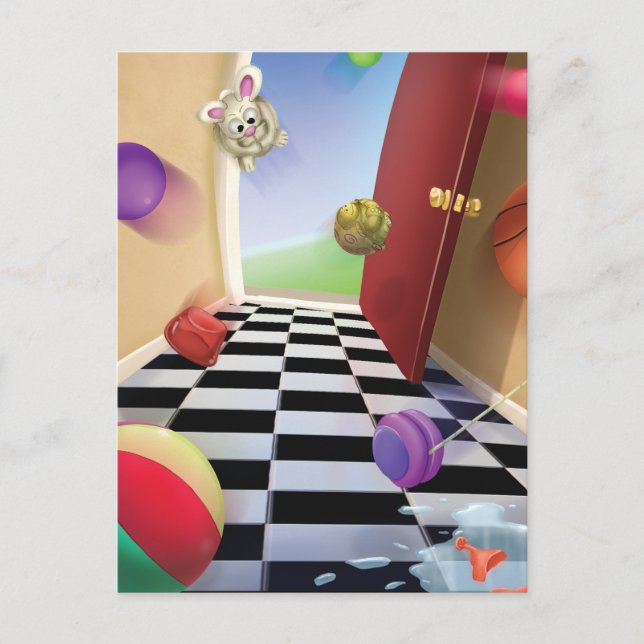 Jingle Jingle Little Gnome Bouncy Ball Postcard (Front)