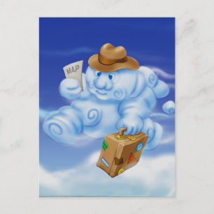 Jingle Jingle Little Gnome Cloud Postcard