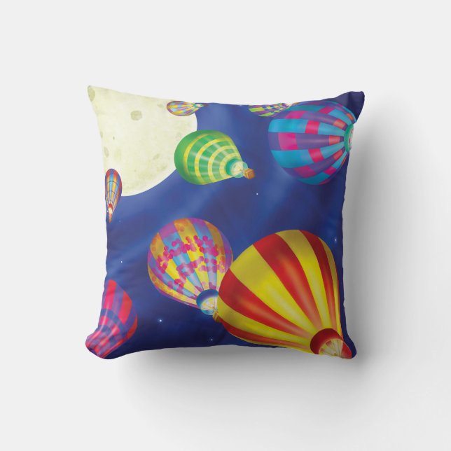 Jingle Jingle Little Gnome Hot Air Balloon Pillow (Front)