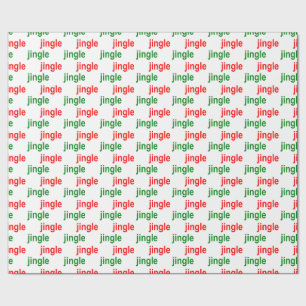 Jingle Jingle Red Green White Christmas Wrapping Paper
