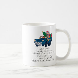 Jingle Joe Biden Funny Santa Trump Ugly Christmas Coffee Mug