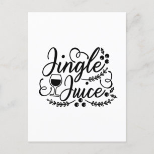 Jingle Juice Funny Christmas Beer Drinking Holiday Postcard