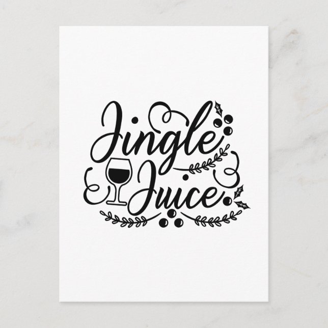 Jingle Juice Funny Christmas Beer Drinking Holiday Postcard (Front)