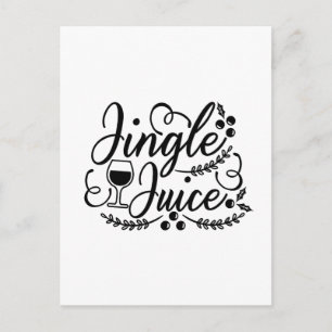 Jingle Juice Funny Christmas Beer Drinking Invitation Postcard