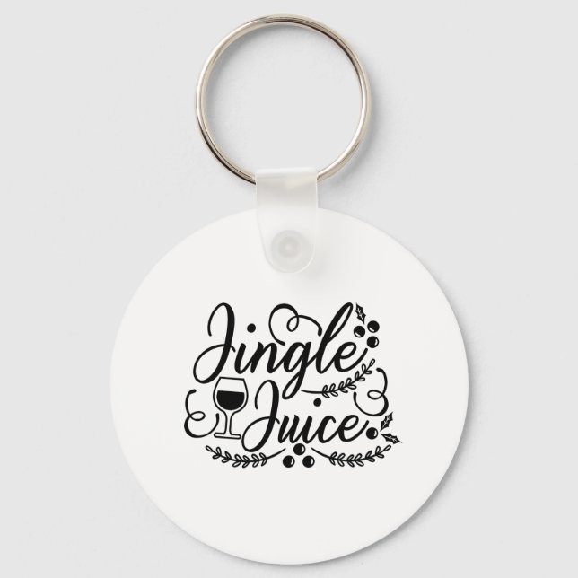 Jingle Juice Funny Christmas Beer Drinking Key Ring (Front)