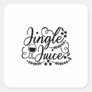 Jingle Juice Funny Christmas Beer Drinking Square Sticker