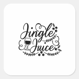 Jingle Juice Funny Christmas Beer Drinking Square Sticker