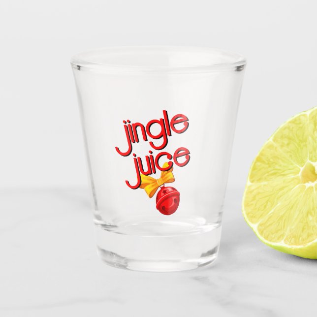 Jingle Juice Funny Christmas Shot Glass (Front)