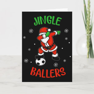Jingle Llers Christmas Soccer Santa Footll Card