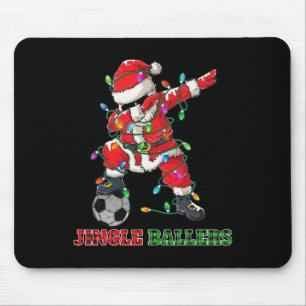 Jingle Llers Dabbing Santa Footll Christmas Soccer Mouse Pad