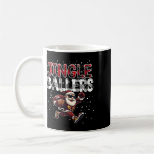 Jingle Llers Santa Footll Christmas Soccer Plaid _ Coffee Mug